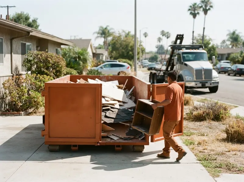20-Yard Mid-Sized Construction Dumpster in Los Angeles, CA